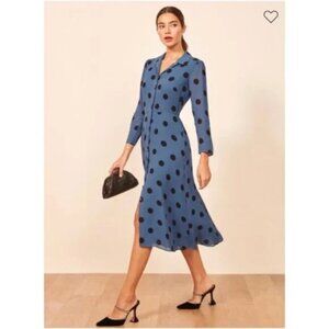 Reformation Arcadia Polka Dot Midi Dress - Size 2